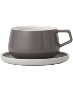Ceașcă de ceai cu farfurioară Viva Scandinavia - Classic Storm, 250 ml