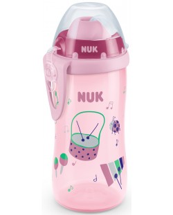 Canita cu pai Nuk - Flexi Cup, roz, 12l+, 300 ml