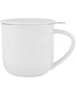 Ceașcă de ceai cu strecurătoare Viva Scandinavia - Minima Pure White, 350 ml