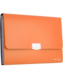 Geanta pentru documente Deli Rio - E38125, cu 7 compartimente, portocalie