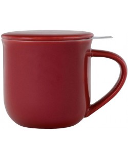 Ceașcă de ceai cu strecurătoare Viva Scandinavia - Minima Cranberry, 350 ml