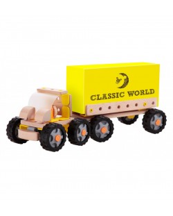 Camion din lemn pentru copii - Transportor de containere Classic World