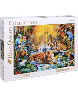 Puzzle Clementoni de 1000 piese - Tigrii misteriosi, Jan Patrik Krasny