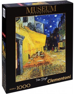 Puzzle Clementoni de 1000 piese - Terasa cafenea noaptea, Vincent van Gogh