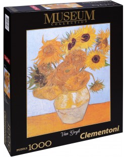 Puzzle Clementoni de 1000 piese - Floarea soarelui, Vincent van Gog