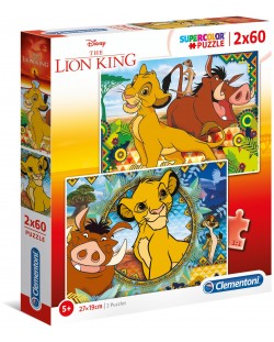 Puzzle Clementoni  2 X 60 piese - Regele Leu