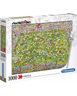 Puzzle Clementoni de 1000 piese - Football, Guillermo Mordillo 