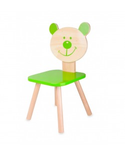 Scaun ursulet din lemn pentru copii Classic World - Verde