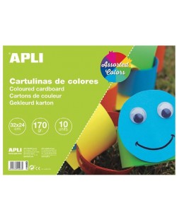 Bloc de desen APLI - Colorat, 10 coli, 10 culori