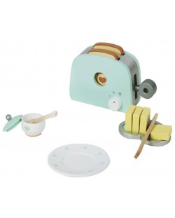 Jucarie de lemn Classic World - Toaster, cu accesorii