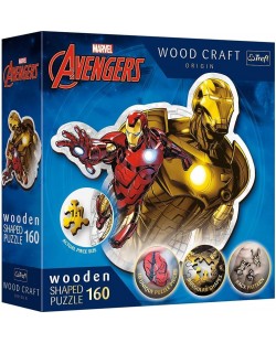 Puzzle din lemn Trefl de 160 de piese - Viteazul Iron Man
