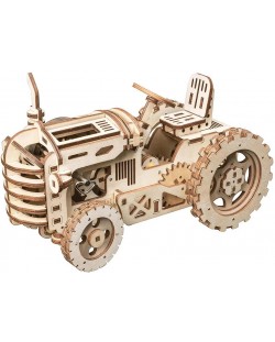 Puzzle 3D din lemn Robo Time din 135 de piese - Tractor