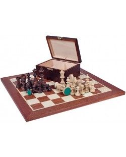 Cutie de șah din lemn Sunrise - Staunton, Dark