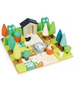 Set de joaca din lemn  Tender Leaf Toys -Grădina mea, 67 de piese