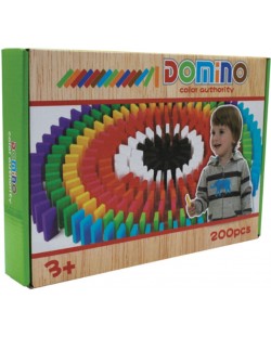 Domino din lemn B-MAX, 200 piese 