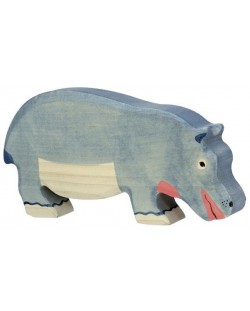 Figurină din lemn Holztiger - Hipopotamus pășunat 