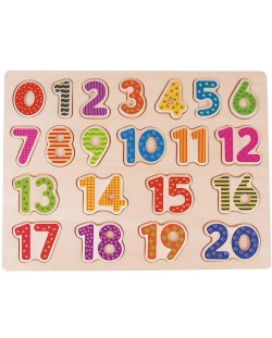 Puzzle din lemn Lelin -Numerele de la 1 la 20