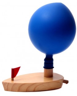 Jucărie din lemn Smart Baby - Barcă cu balon