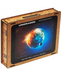 Puzzle din lemn Unidragon de 500 piese - Planeta Pamant