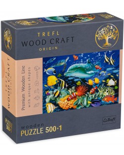  Puzzle din lemn Trefl de 500+1 piese - Lumea subacvatica