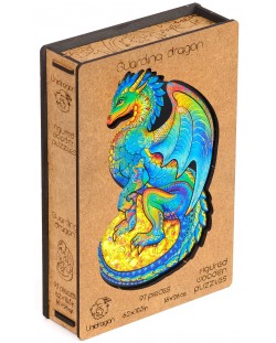 Puzzle din lemn Unidragon de 97 piese - Dragon (marimea S)