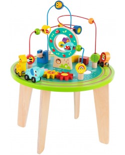 Masa din lemn cu activitati Tooky Toy - 7 părți