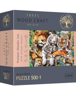 Puzzle din lemn Trefl de 500+1 piese- Animale din junglă