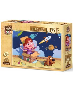 Puzzle din lemn Art Puzzle 50 de piese - Micul astronaut