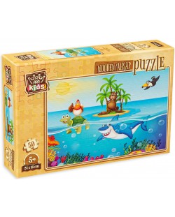 Puzzle din lemn Art Puzzle din 50 de piese - Timp de vacanță