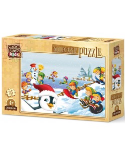 Puzzle din lemn Art Puzzle de 25 piese - Distractie de iarna