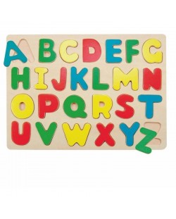 Puzzle din lemn Woody - Alfabetul englez