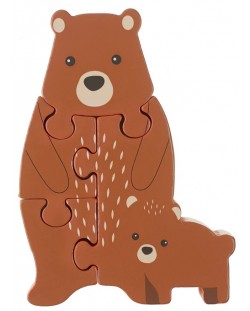 Puzzle din lemn Orange Tree Toys - Urși
