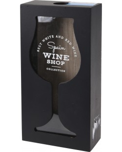 Cutie din lemn pentru dopuri de plută H&S - Magazin de vinuri, 13 x 5,8 x 24 cm, negru