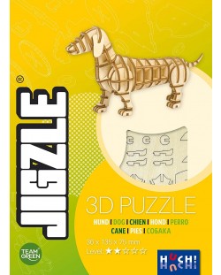 Puzzle 3D din lemn Jigzle - Câine 