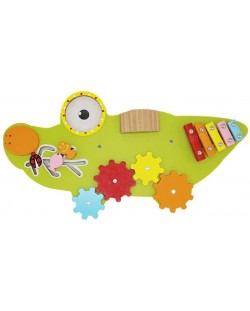 Acool Toy Jucărie de perete senzorială din lemn - Crocodil