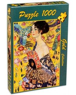 Puzzle Gold Puzzle de 1000 piese - Doamna cu evantai
