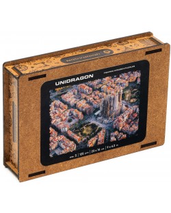 Puzzle din lemn Unidragon de 125 piese - Sagrada Familia  (marimea S)