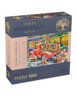 Puzzle din lemn Trefl din 1000 de piese - Ajutoarele lui Mos Craciun