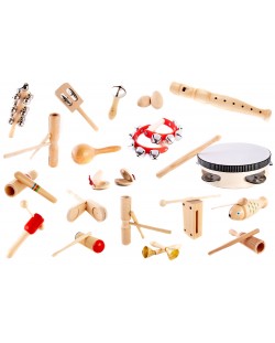 	Set din lemn Acool Toy - Instrumente muzicale, Montessori	