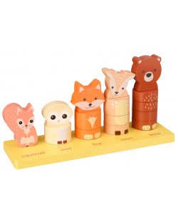 Jucărie de sortare din lemn Orange Tree Toys - Animale din pădure