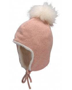 Pălărie de iarnă pentru copii cu pompon Sterntaler - Fetiță, 55 cm, 4-6 ani, roz