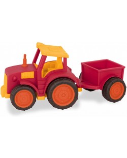 Jucarie pentru copii Battat - Tractor cu remorca, rosu