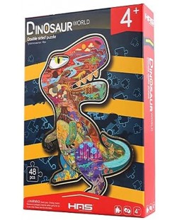 Puzzle dinozaur pentru copii HAS - Tyrannosaurus Rex, 48 de piese