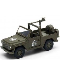 Jucărie Welly - Camionetă metalică blindată cu mitralieră, 12 cm