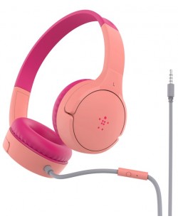 Căști pentru copii cu microfon Belkin - SoundForm Mini, roz