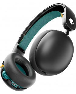 Căști pentru copii Skullcandy - Grom Wireless, безжични, negre/verzi