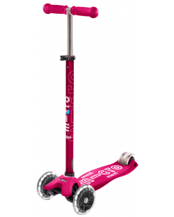 Scooter pentru copii Micro - Maxi Deluxe LED, Pink