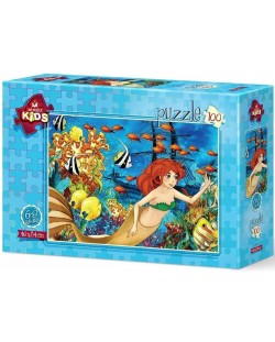Puzzle pentru copii  Art Puzzle de 100 piese - Sirena