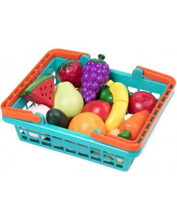 Set pentru copii Battat - Cos de cumparaturi cu fructre si legume