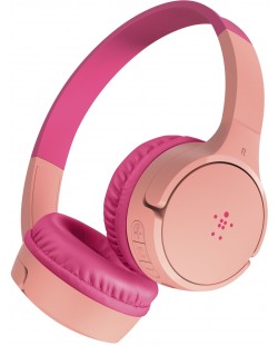 Casti cu microfon pentru copii Belkin - SoundForm Mini, wireless, roz